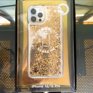 Brand New MERKURY iPhone 12 / 12 PRO Case - Gold Floating Glitter